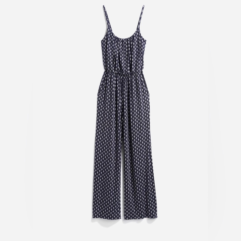 Dark blue & white jumpsuit
